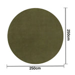LUXORA 200/250cm Round Floor Rugs, Handwoven Craftsmanship, Soft Rebound Comfort, Classic Traditional Weave, Timeless Look, Ideal for Multiple Spaces -Moss Green