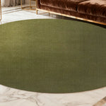 LUXORA 200/250cm Round Floor Rugs, Handwoven Craftsmanship, Soft Rebound Comfort, Classic Traditional Weave, Timeless Look, Ideal for Multiple Spaces -Moss Green
