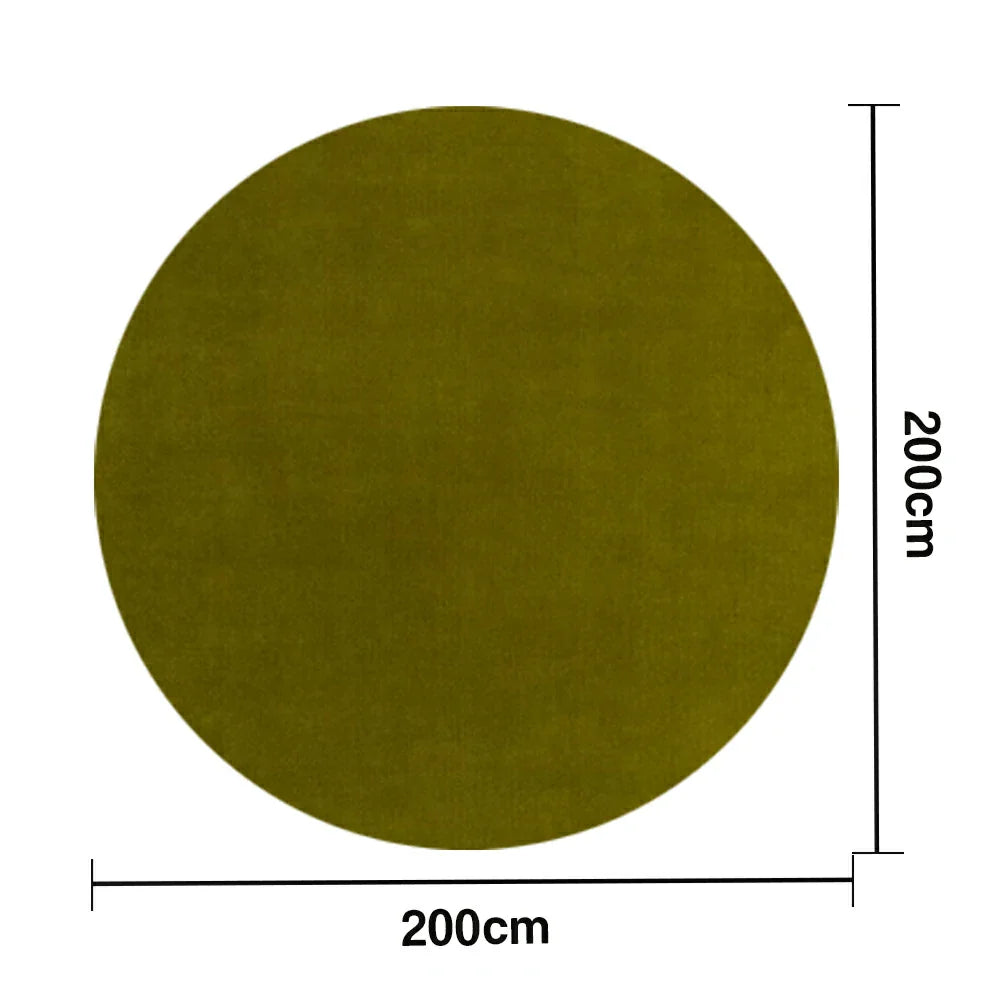 LUXORA 200/250cm Round Floor Rugs, Handwoven Craftsmanship, Soft Rebound Comfort, Classic Traditional Weave, Timeless Look, Ideal for Multiple Spaces -Olive Green