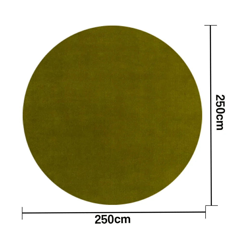 LUXORA 200/250cm Round Floor Rugs, Handwoven Craftsmanship, Soft Rebound Comfort, Classic Traditional Weave, Timeless Look, Ideal for Multiple Spaces -Olive Green