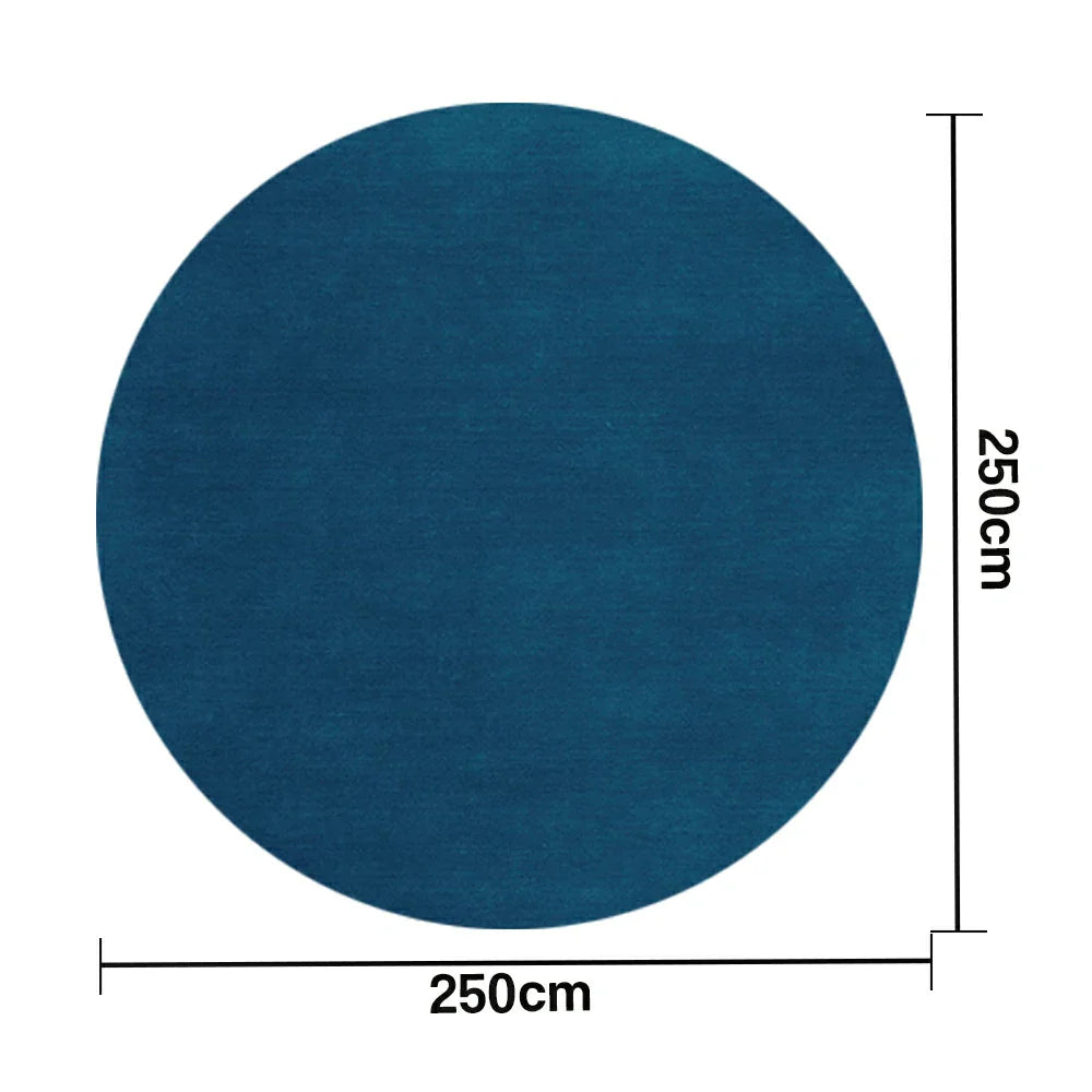 LUXORA 200/250cm Round Floor Rugs, Handwoven Craftsmanship, Soft Rebound Comfort, Classic Traditional Weave, Timeless Look, Ideal for Multiple Spaces -Blues