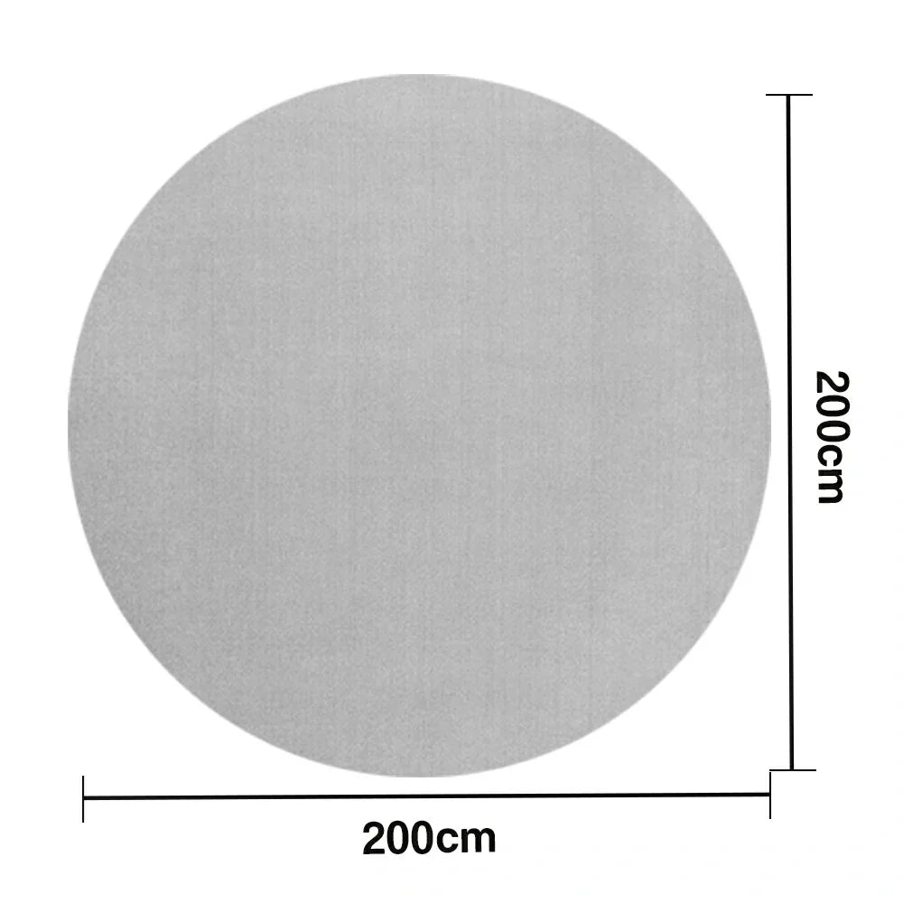 LUXORA 200/250cm Round Floor Rugs, Handwoven Craftsmanship, Soft Rebound Comfort, Classic Traditional Weave, Timeless Look, Ideal for Multiple Spaces -Silver