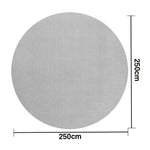 LUXORA 200/250cm Round Floor Rugs, Handwoven Craftsmanship, Soft Rebound Comfort, Classic Traditional Weave, Timeless Look, Ideal for Multiple Spaces -Silver