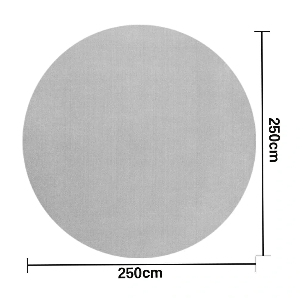 LUXORA 200/250cm Round Floor Rugs, Handwoven Craftsmanship, Soft Rebound Comfort, Classic Traditional Weave, Timeless Look, Ideal for Multiple Spaces -Silver