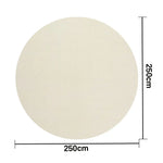 LUXORA 200/250cm Round Floor Rugs, Handwoven Craftsmanship, Soft Rebound Comfort, Classic Traditional Weave, Timeless Look, Ideal for Multiple Spaces -Beige