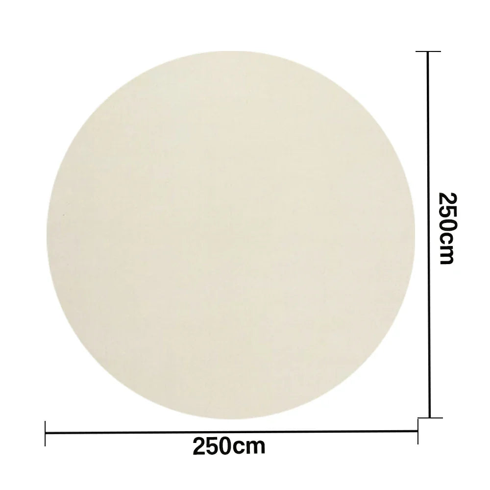 LUXORA 200/250cm Round Floor Rugs, Handwoven Craftsmanship, Soft Rebound Comfort, Classic Traditional Weave, Timeless Look, Ideal for Multiple Spaces -Beige