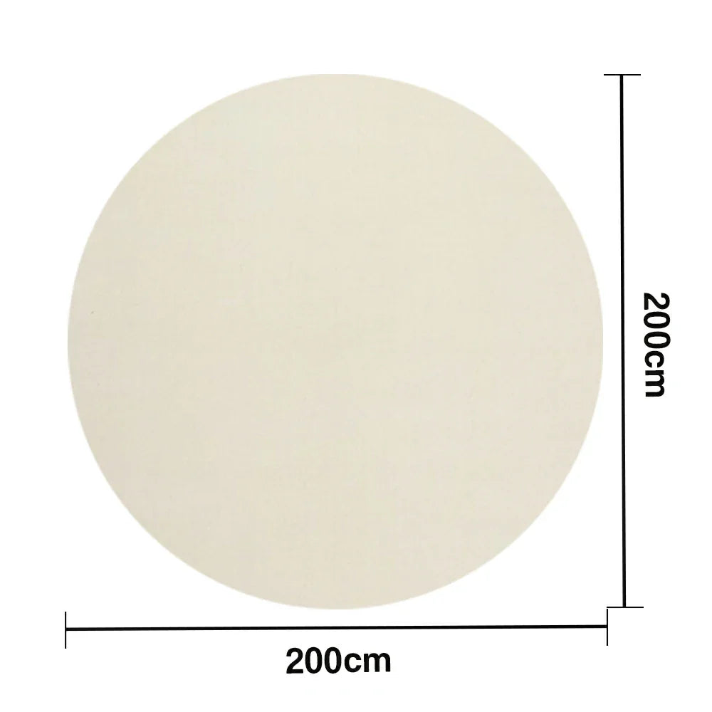 LUXORA 200/250cm Round Floor Rugs, Handwoven Craftsmanship, Soft Rebound Comfort, Classic Traditional Weave, Timeless Look, Ideal for Multiple Spaces -Beige