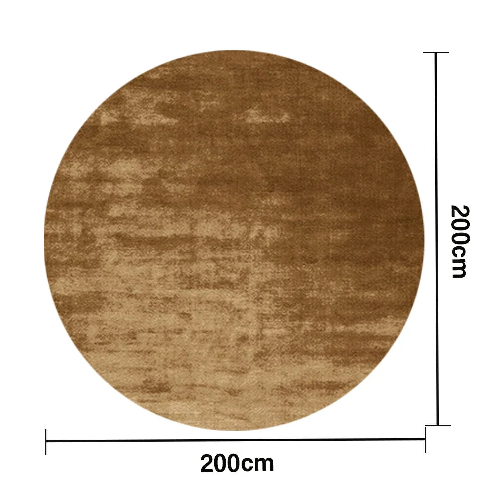 LUXORA 200/250cm Round Floor Rugs, Handwoven Craftsmanship, Soft Rebound Comfort, Classic Traditional Weave, Timeless Look, Ideal for Multiple Spaces -Coffee