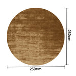LUXORA 200/250cm Round Floor Rugs, Handwoven Craftsmanship, Soft Rebound Comfort, Classic Traditional Weave, Timeless Look, Ideal for Multiple Spaces -Coffee