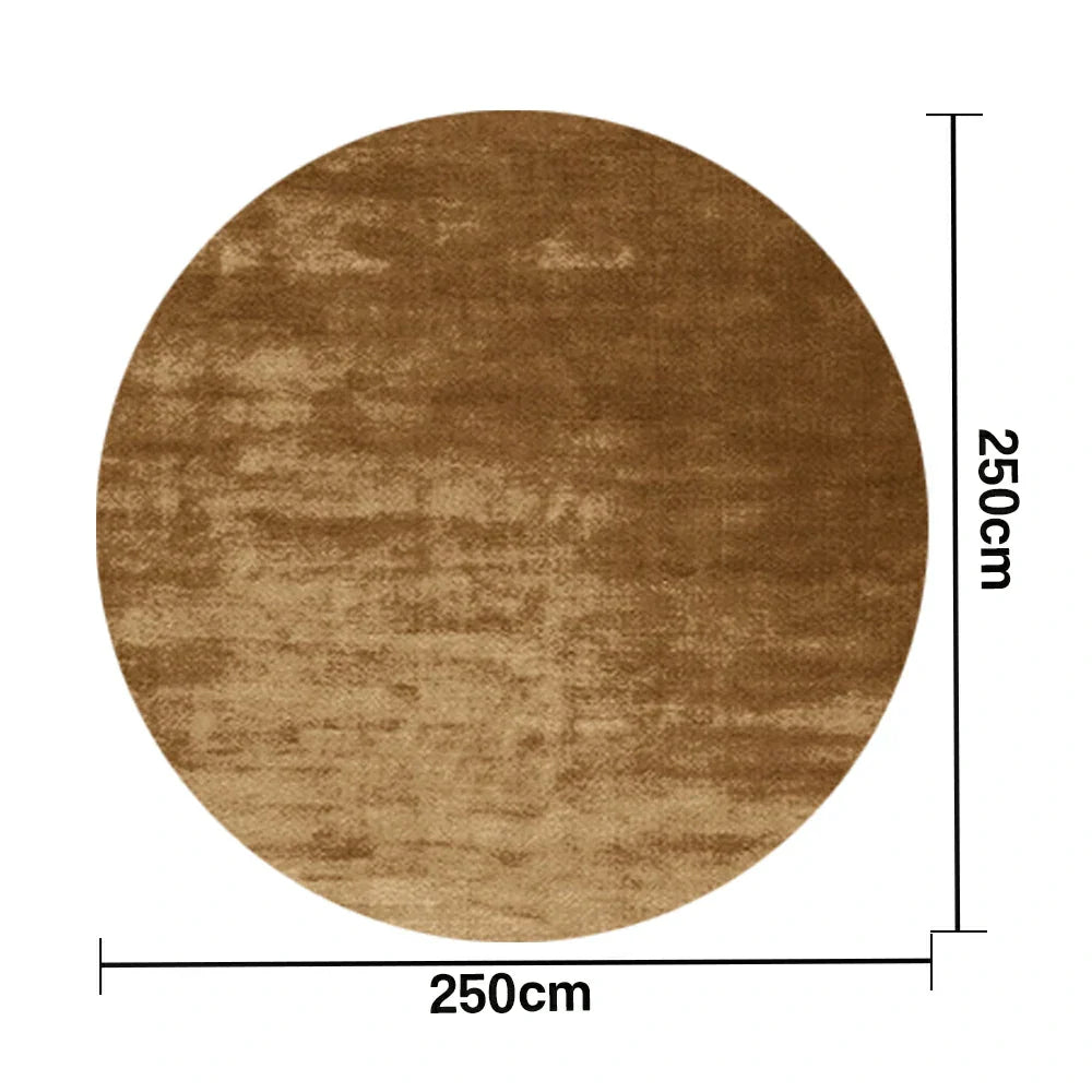 LUXORA 200/250cm Round Floor Rugs, Handwoven Craftsmanship, Soft Rebound Comfort, Classic Traditional Weave, Timeless Look, Ideal for Multiple Spaces -Coffee