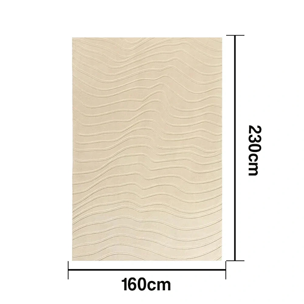 LUXORA 160/200cm Floor Rugs -Land Holiday Theme, Flame-Resistant Construction, Non-Slip Base, Solution-Dyed Silk Fibre, Dual-Surface Design with Handcrafted Finish