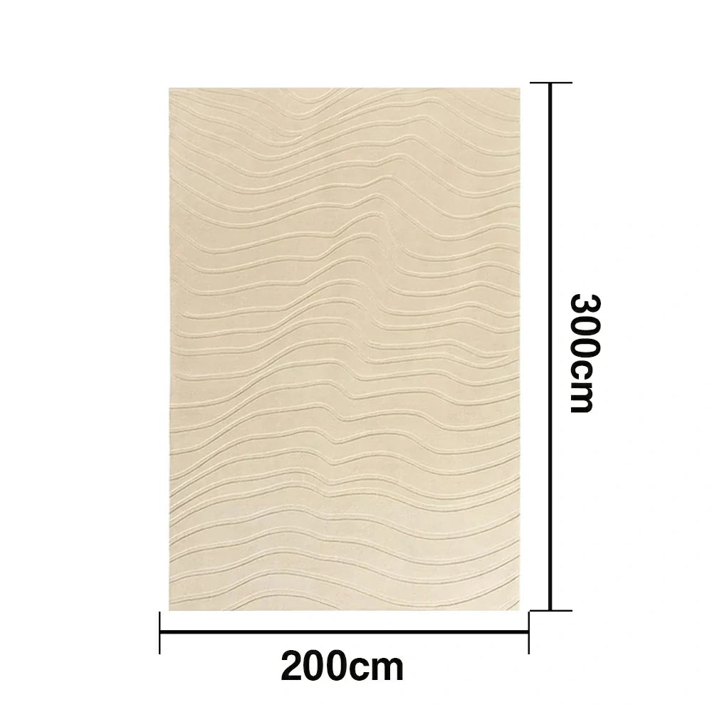 LUXORA 160/200cm Floor Rugs -Land Holiday Theme, Flame-Resistant Construction, Non-Slip Base, Solution-Dyed Silk Fibre, Dual-Surface Design with Handcrafted Finish