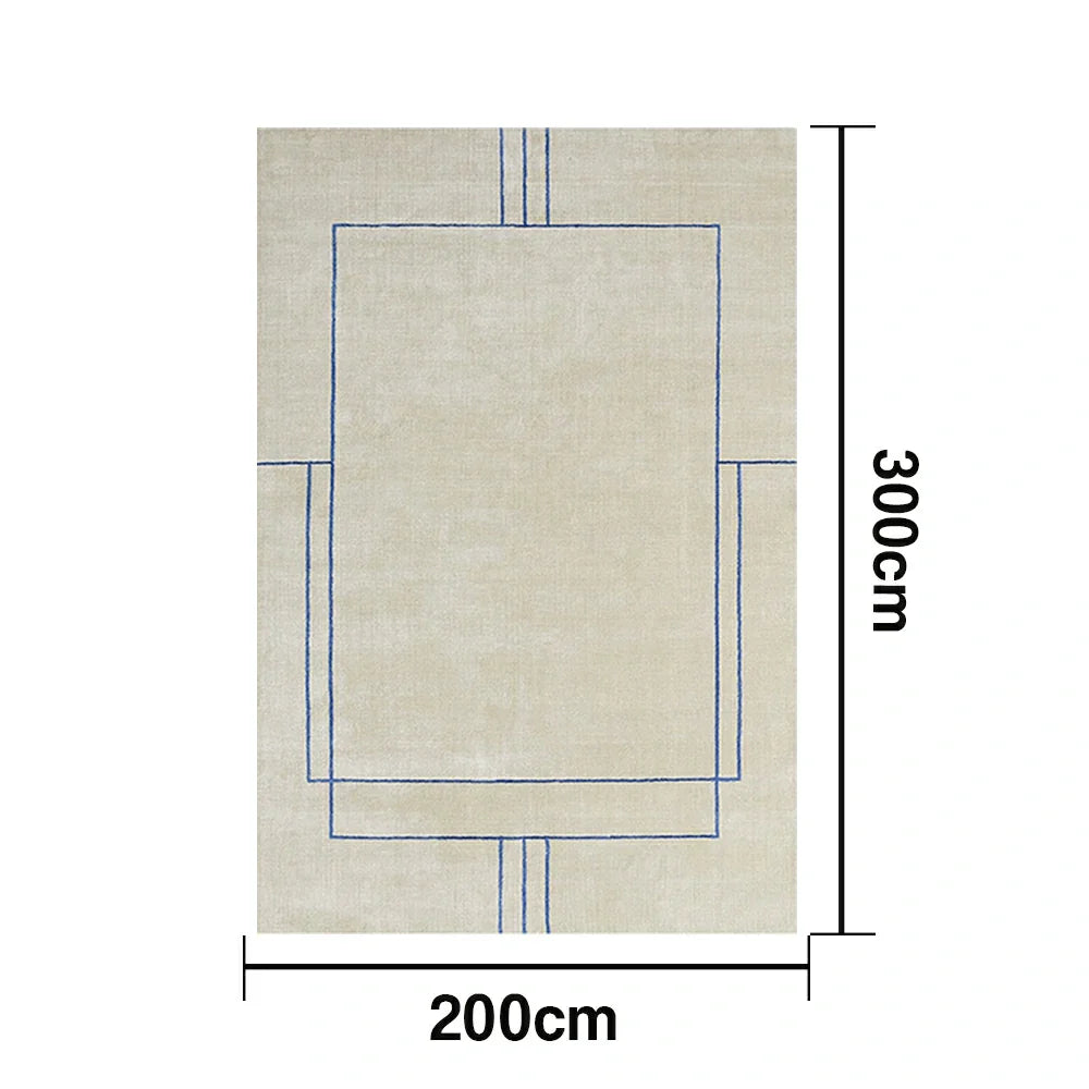 LUXORA 160/200cm Floor Rugs -Sophia Sketch Theme, Flame-Resistant Design, Non-Slip Base, Solution-Dyed Silk Fibre, Dual-Surface Handcrafted Finish