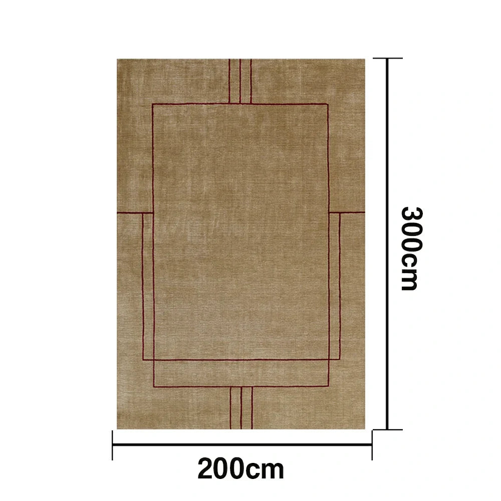 LUXORA 160/200cm Floor Rugs -Sophia Sketch Theme, Soft-Touch Surface, Solution-Dyed Silk Fibre, Flame-Safe and Durable with Handcrafted Detail