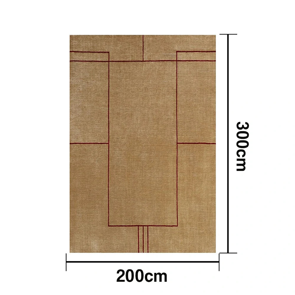 LUXORA 160/200cm Floor Rugs -Sophia Sketch Theme, Dual-Surface Construction, Anti-Slip Base, Flame-Resistant, Long-Fibre Silk Design