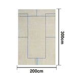 LUXORA 160/200cm Floor Rugs -Sophia Sketch Theme, Handcrafted Silk Fibre Rug, Flame-Resistant and Anti-Slip, Designed for Living Spaces