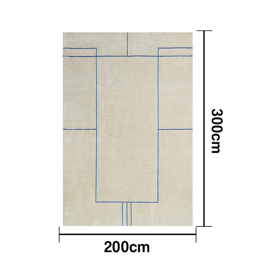 LUXORA 160/200cm Floor Rugs -Sophia Sketch Theme, Handcrafted Silk Fibre Rug, Flame-Resistant and Anti-Slip, Designed for Living Spaces