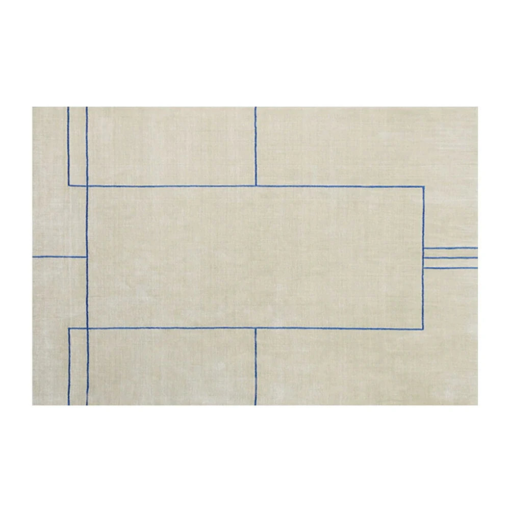 LUXORA 160/200cm Floor Rugs -Sophia Sketch Theme, Handcrafted Silk Fibre Rug, Flame-Resistant and Anti-Slip, Designed for Living Spaces