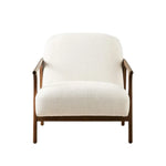 LUXORA Lounge Chair - Deep Seat Comfort, Cotton-Linen Upholstery, Relaxed Modern Style - White