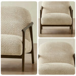 LUXORA Lounge Chair - Deep Seat Comfort, Cotton-Linen Upholstery, Relaxed Modern Style - Beige