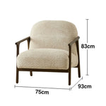 LUXORA Lounge Chair - Deep Seat Comfort, Cotton-Linen Upholstery, Relaxed Modern Style - Beige