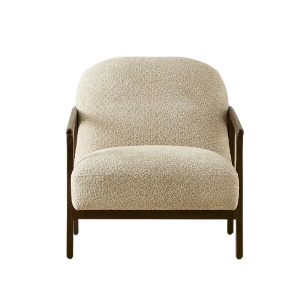 LUXORA Lounge Chair - Deep Seat Comfort, Cotton-Linen Upholstery, Relaxed Modern Style - Beige