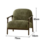 LUXORA Lounge Chair - Deep Seat Comfort, Cotton-Linen Upholstery, Relaxed Modern Style - Green