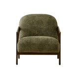 LUXORA Lounge Chair - Deep Seat Comfort, Cotton-Linen Upholstery, Relaxed Modern Style - Green