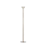 LUXORA Floor Lamp - Soft Ambient Lighting, Multi-Scene Use, Fabric Shade, Metal Frame with Stable Base - Silver