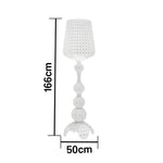 LUXORA Floor Lamp - Elegant Ambient Lighting, Adjustable Light Direction, Fabric Shade, Sturdy Metal Frame - White