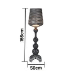 LUXORA Floor Lamp - Elegant Ambient Lighting, Adjustable Light Direction, Fabric Shade, Sturdy Metal Frame - Black