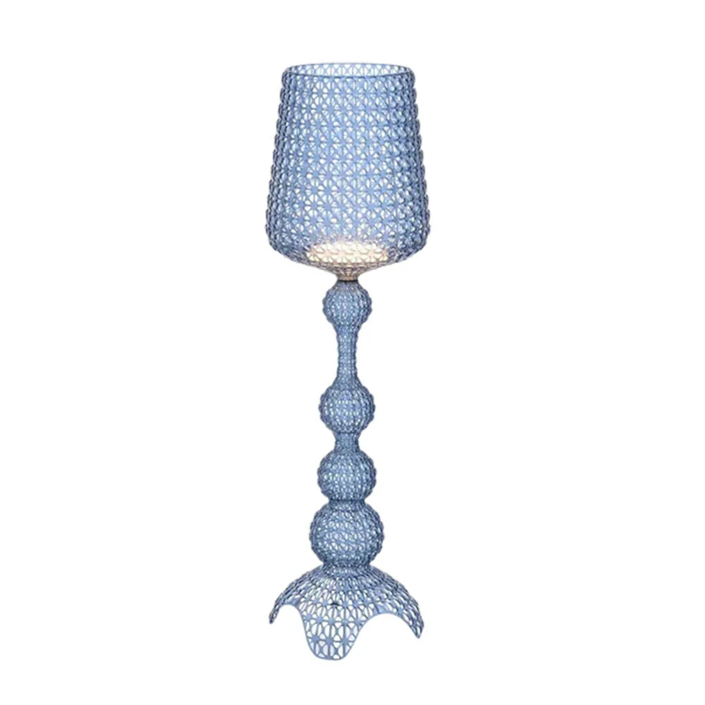 LUXORA Floor Lamp - Elegant Ambient Lighting, Adjustable Light Direction, Fabric Shade, Sturdy Metal Frame - Blue