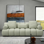 LUXORA Sofa - High-Density Foam, Faux Lambswool Upholstery, Cozy Comfort Design - Green