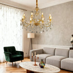 LUXORA 65/75/92cm Crystal Pendant Light High-Quality Iron Frame, Adjustable Height, Crystal Beads, Elegant Light Diffusion