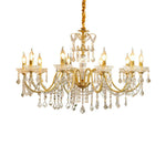 LUXORA 65/75/92cm Crystal Pendant Light High-Quality Iron Frame, Adjustable Height, Crystal Beads, Elegant Light Diffusion