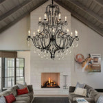 LUXORA 90/115/145cm Crystal Pendant Light High-Quality Alloy Frame, Adjustable Height, Premium Crystal Pendants, Elegant Light Diffusion