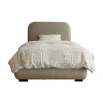LUXORA Upholstered Headboard - Bed Wood, 150/180cm, Fabric Solid Frame Sponge High-Density Cotton-Linen Grey