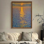 LUXORA 50/80/120cm Hand-Painted Oil Painting - Modern Wall Art with Gentle Gradient Shades and Elegant Hand-Painted Finish