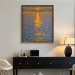 LUXORA 50/80/120cm Hand-Painted Oil Painting - Modern Wall Art with Gentle Gradient Shades and Elegant Hand-Painted Finish