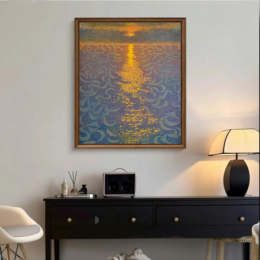 LUXORA 50/80/120cm Hand-Painted Oil Painting - Modern Wall Art with Gentle Gradient Shades and Elegant Hand-Painted Finish