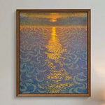 LUXORA 50/80/120cm Hand-Painted Oil Painting - Modern Wall Art with Gentle Gradient Shades and Elegant Hand-Painted Finish