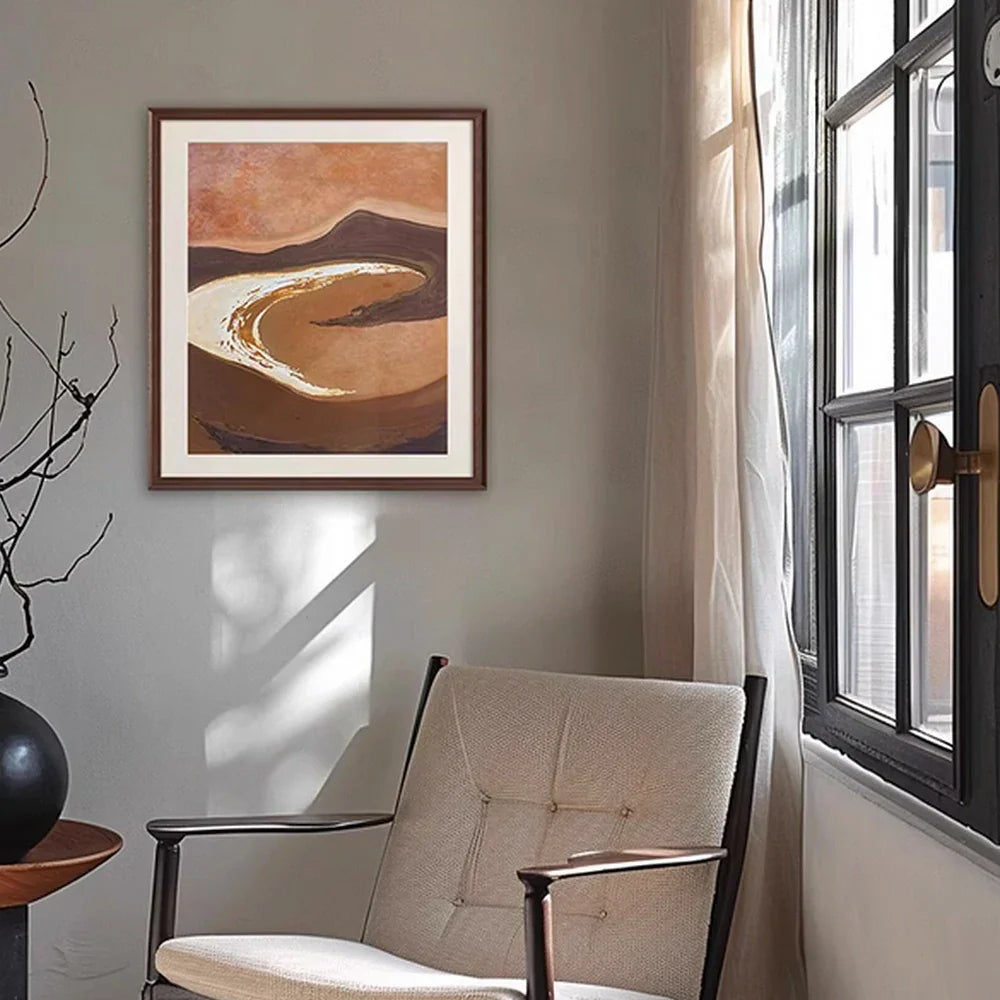 LUXORA 60/100/140cm Hand-Painted Oil Painting - Soft Colour Composition for Creating Calm and Refined Home Environments