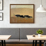 LUXORA Hand Gentle Painting and Minimalist Wall Brush Texture 50/80/120cm Painted Oil Art Featuring Neutral Composition