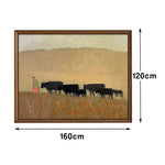 LUXORA Hand Gentle Painting and Minimalist Wall Brush Texture 50/80/120cm Painted Oil Art Featuring Neutral Composition
