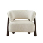 LUXORA Lounge Chair - Soft Cotton-Linen Upholstery, Wrap-Around Backrest, Deep Seat Relaxed Design - White