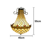 LUXORA Crystal Handcrafted E27 - Height, Glass, Frame, Socket, Adjustable Elegant for Iron Coloured Illumination Light High-Temperature Pendant