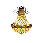LUXORA Crystal Handcrafted E27 - Height, Glass, Frame, Socket, Adjustable Elegant for Iron Coloured Illumination Light High-Temperature Pendant