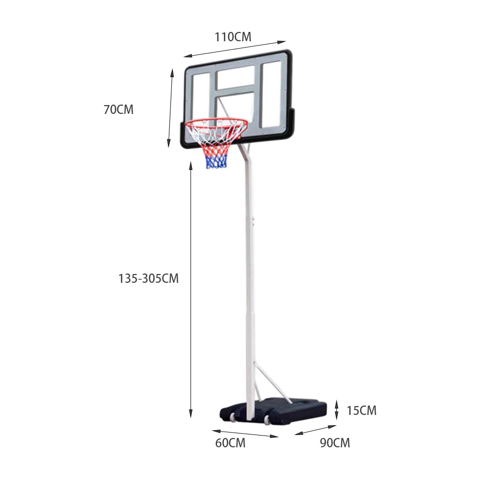 DUNK MASTER Basketball Stand Ring System M035 Portable Hoop Basketball Ironman