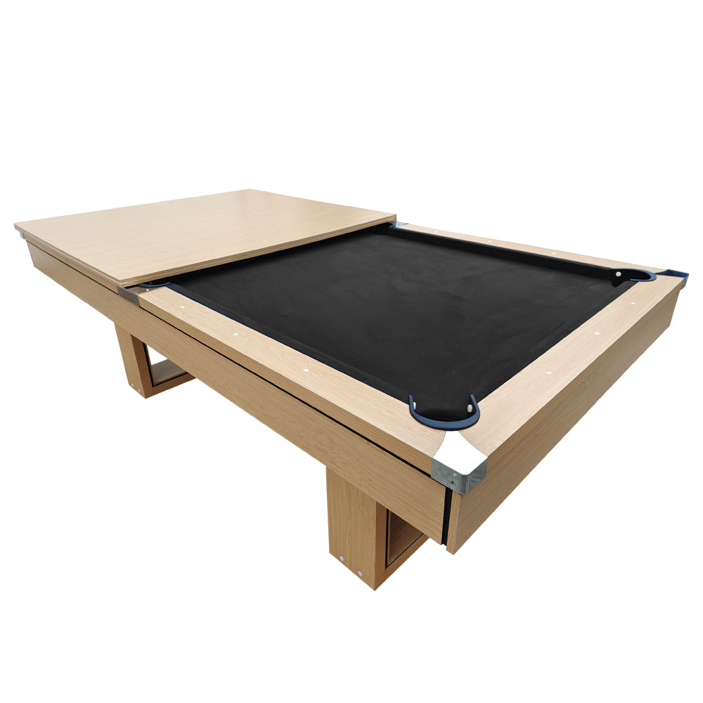 CUETIQ 8FT Pool Simple Table/ Billiards 3-IN-1 Dining Table/ with Pingpong Table Modern Table/ Free Accessories