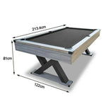 CUETIQ P028 MDF Pool Accessories Snooker Billiards Free Black Table 7FT with Kingkong Pack